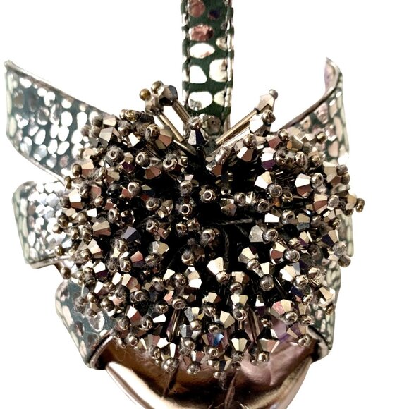 Antonio Melani Silverstone Embellished Heels T-Strap 6.5 Shoes Formal Open Toe - Picture 3 of 8